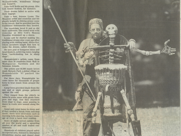 1997 The Advertiser 3rd March - Ghostly knight adds the right tone