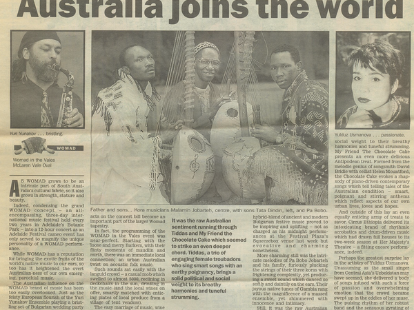 1998 The Advertiser - Australia Joins The World