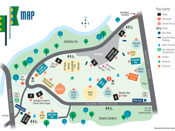 WOMADelaide 2015 Map