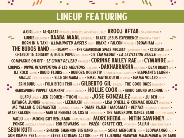 Lineup Poster WOMADelaide 2024